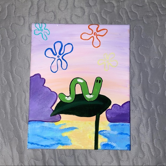 Other - Spongebob Worm Painting